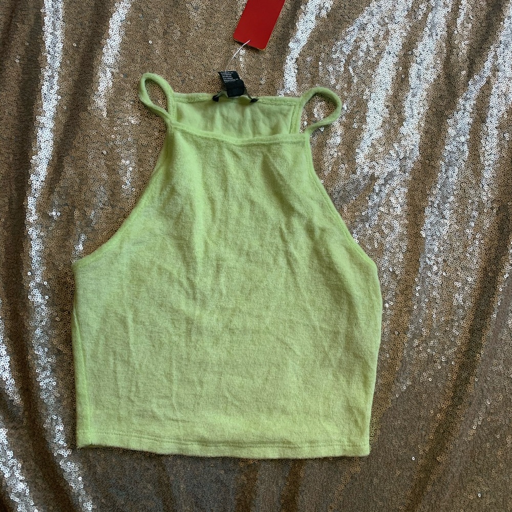 NWT Neon Terry Cloth Tank Crop